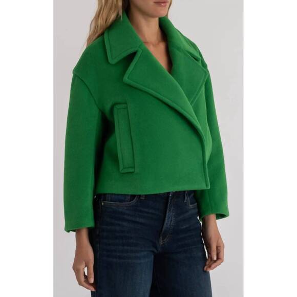 NEW KUT FROM THE KLOTH harper notch collar jacket in green - Picture 4 of 5